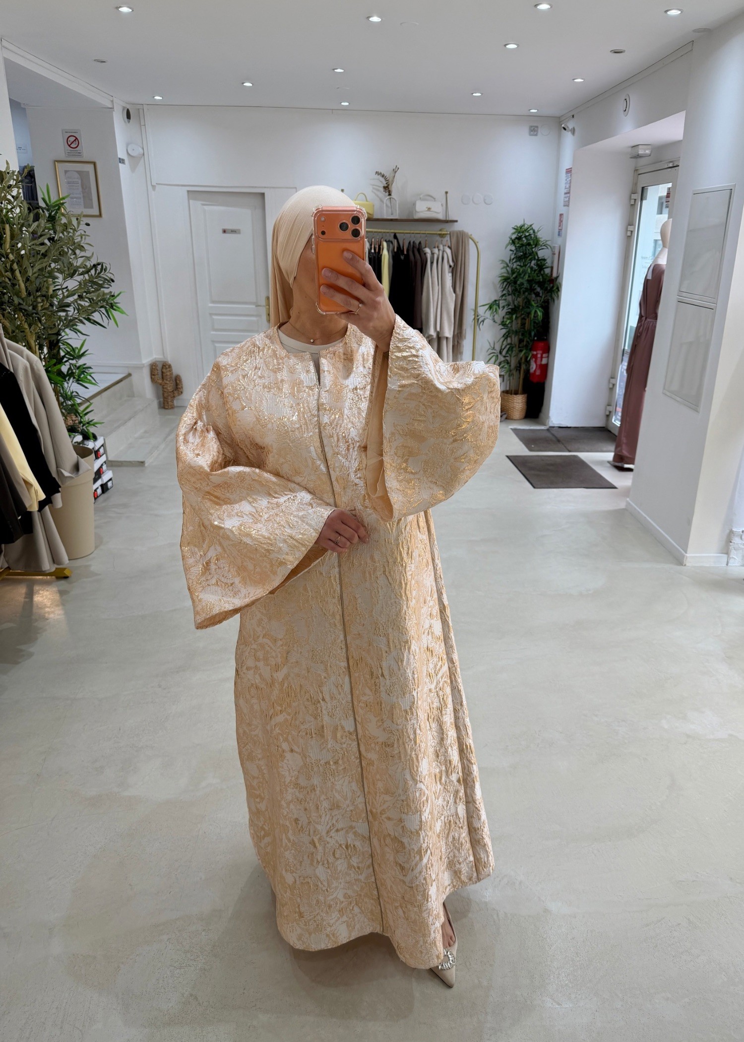 Robe Malika brocard doré