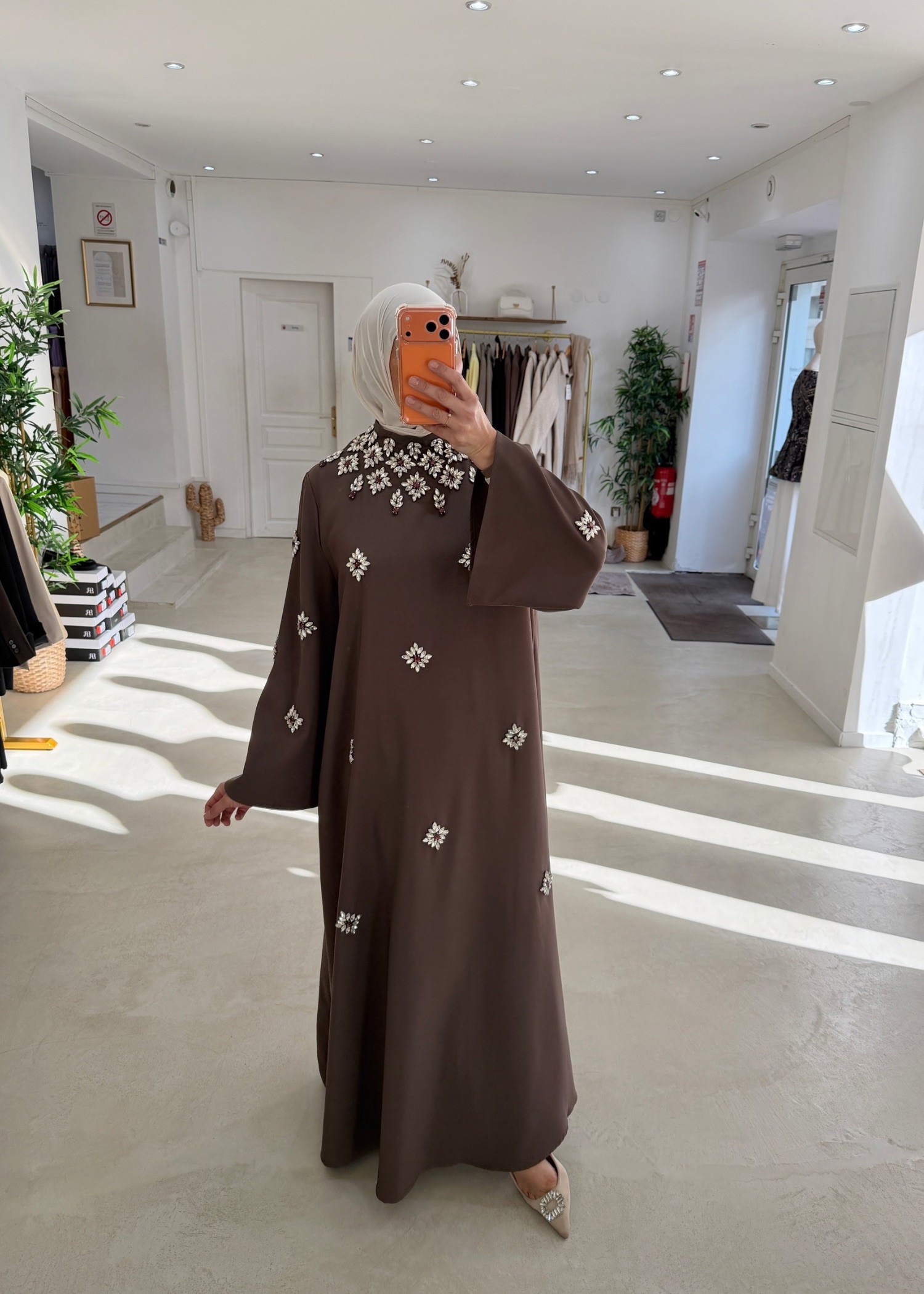 Abaya Jawhara chocolat