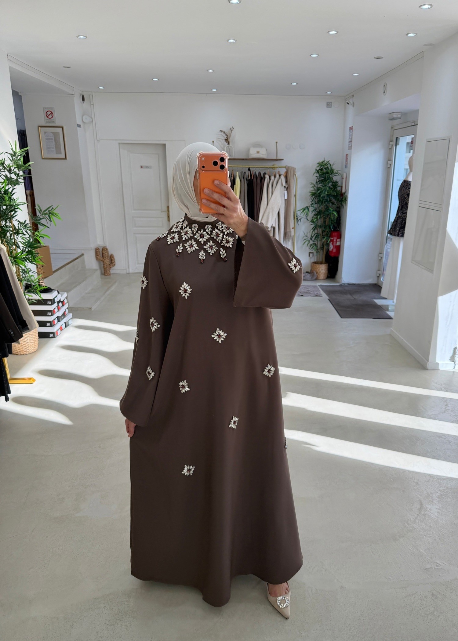 Abaya Jawhara chocolat