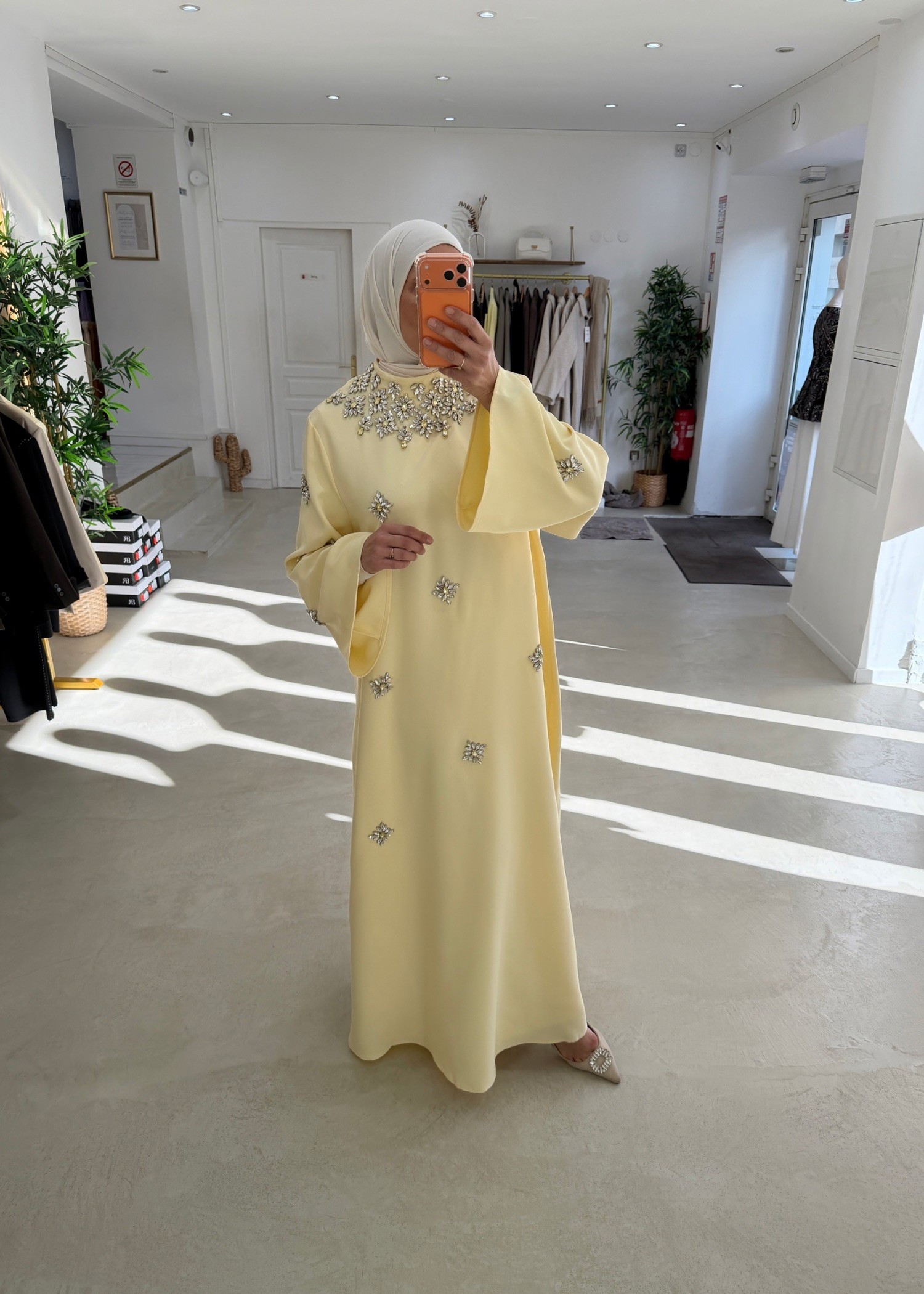 Abaya Jawhara jaune