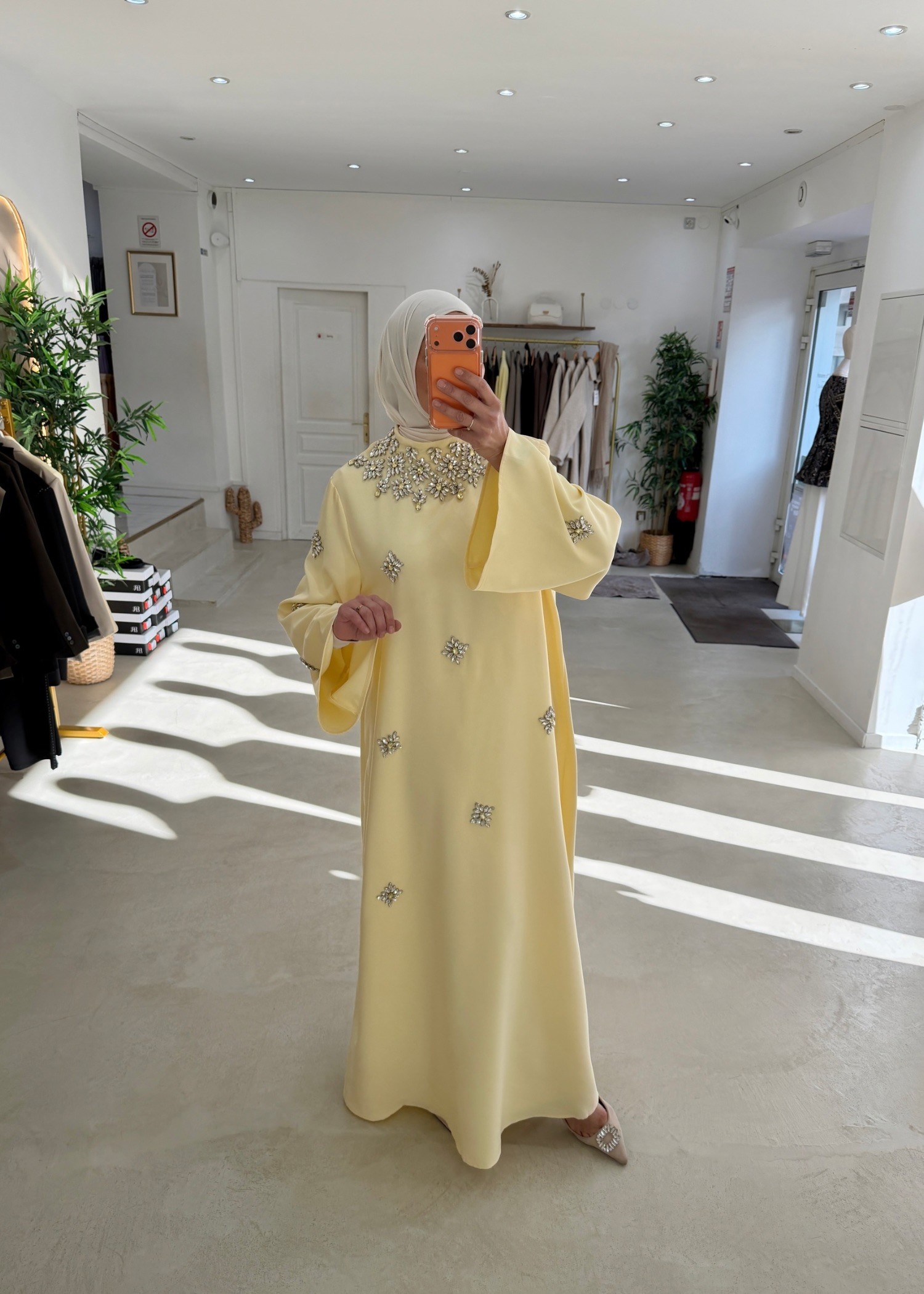 Abaya Jawhara jaune