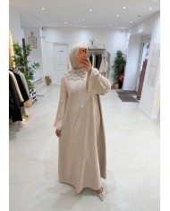 Abaya Jawhara beige nude
