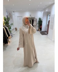 Abaya Jawhara beige nude
