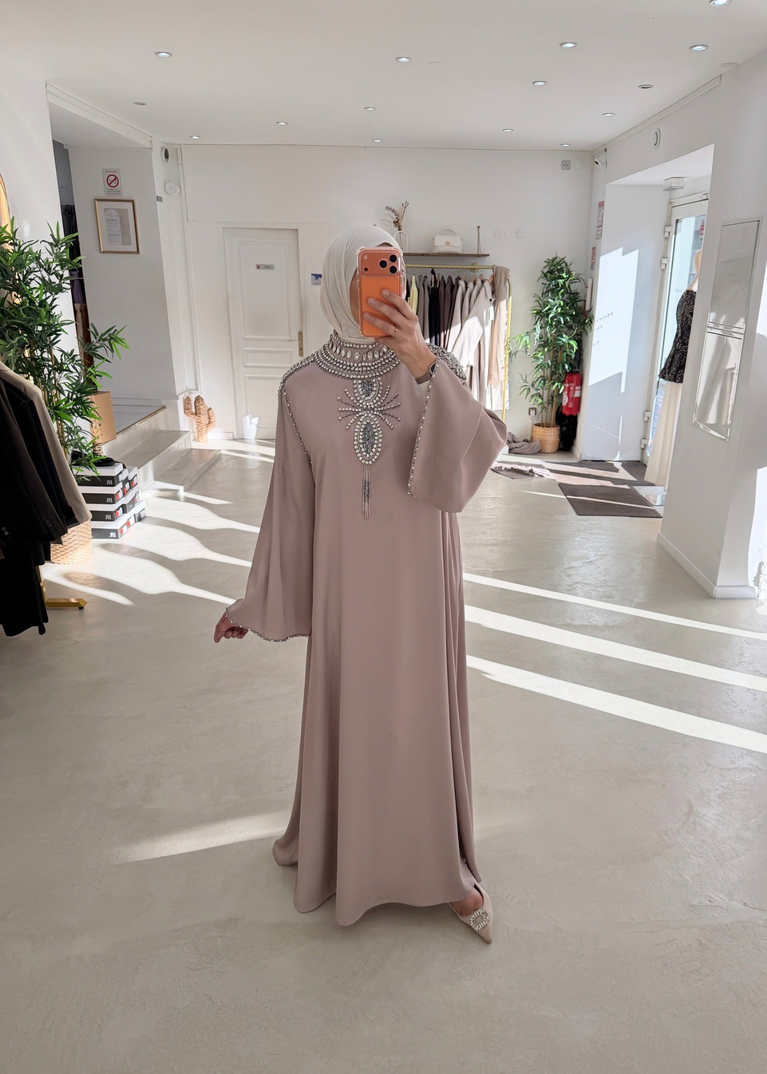 Abaya Tal Al Noor vieux rose