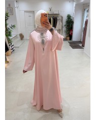 Abaya Taj Al Noor rose clair