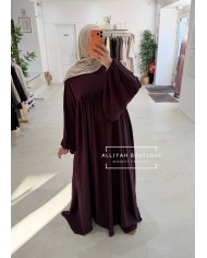Abaya ballon prune