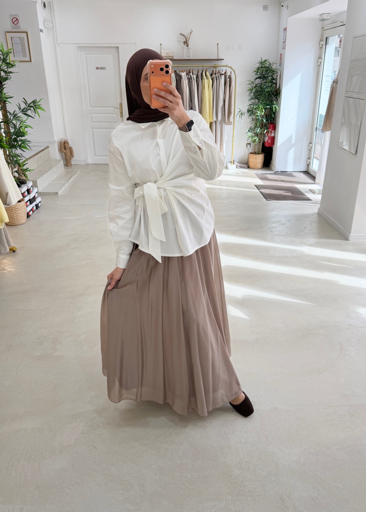 Jupe Lily beige/taupe