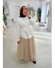 Chemise knot blanche