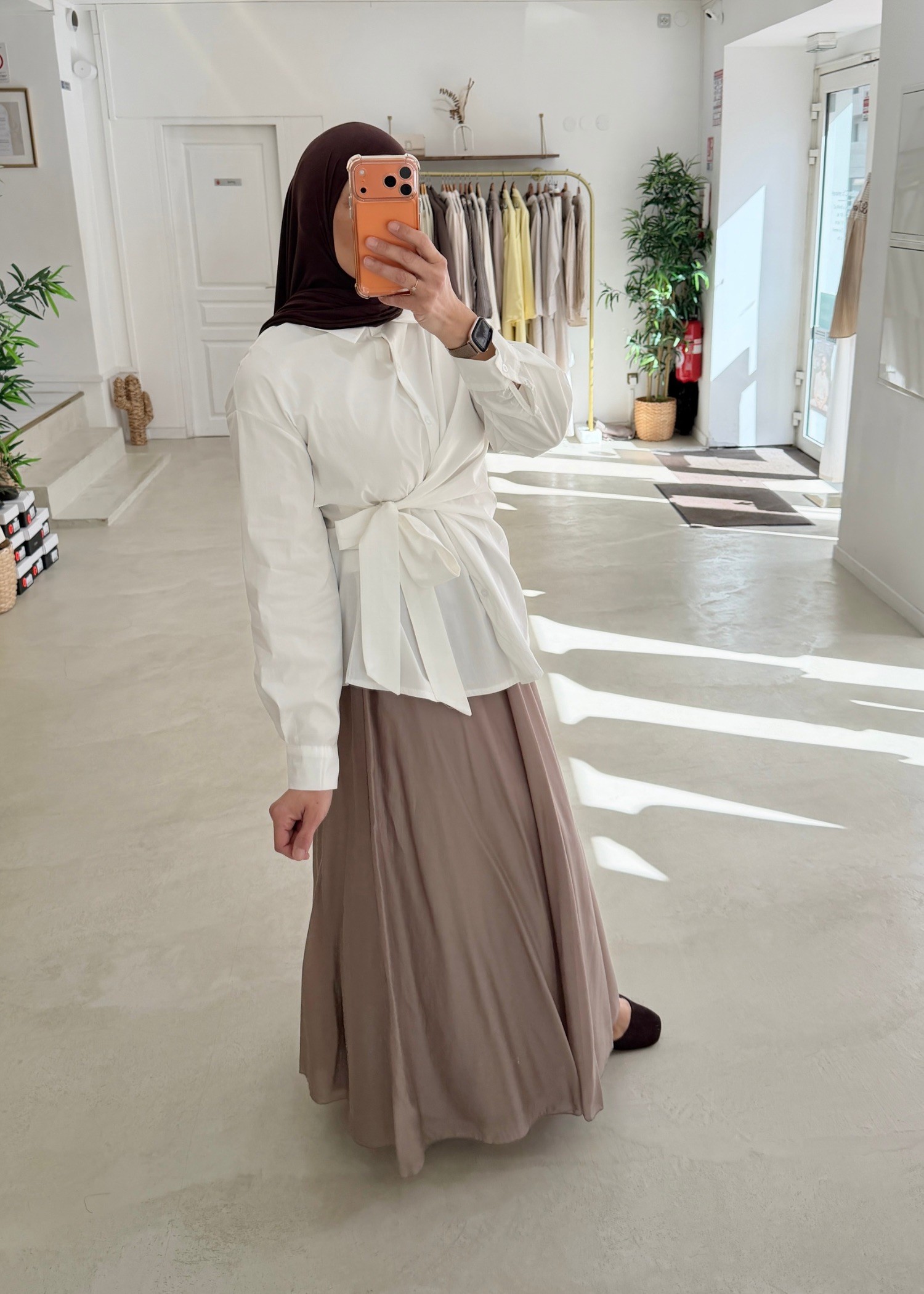 Chemise knot blanche