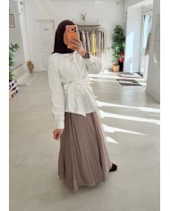 Chemise knot blanche