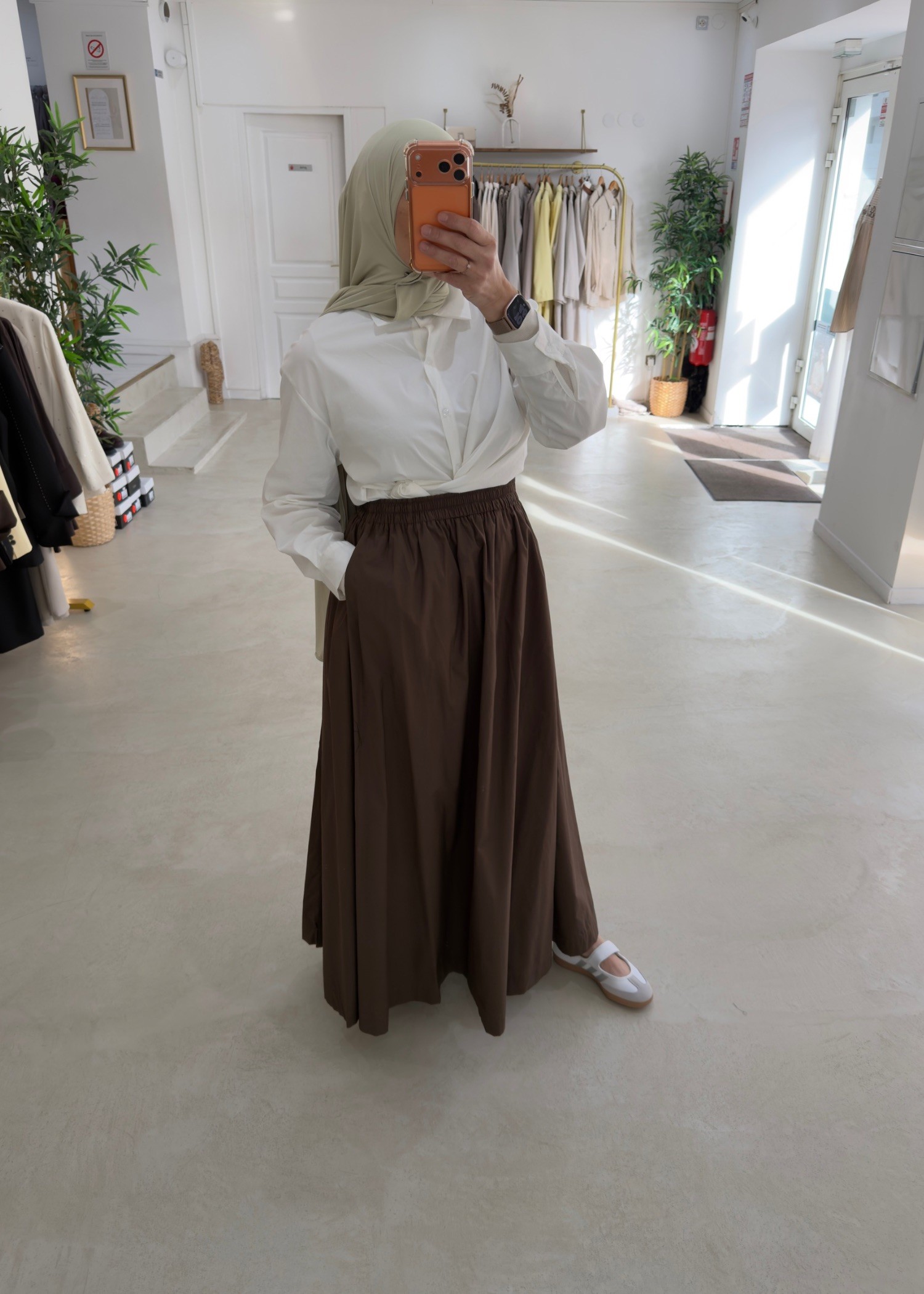 Jupe signature chocolat