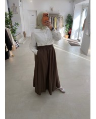 Jupe signature chocolat