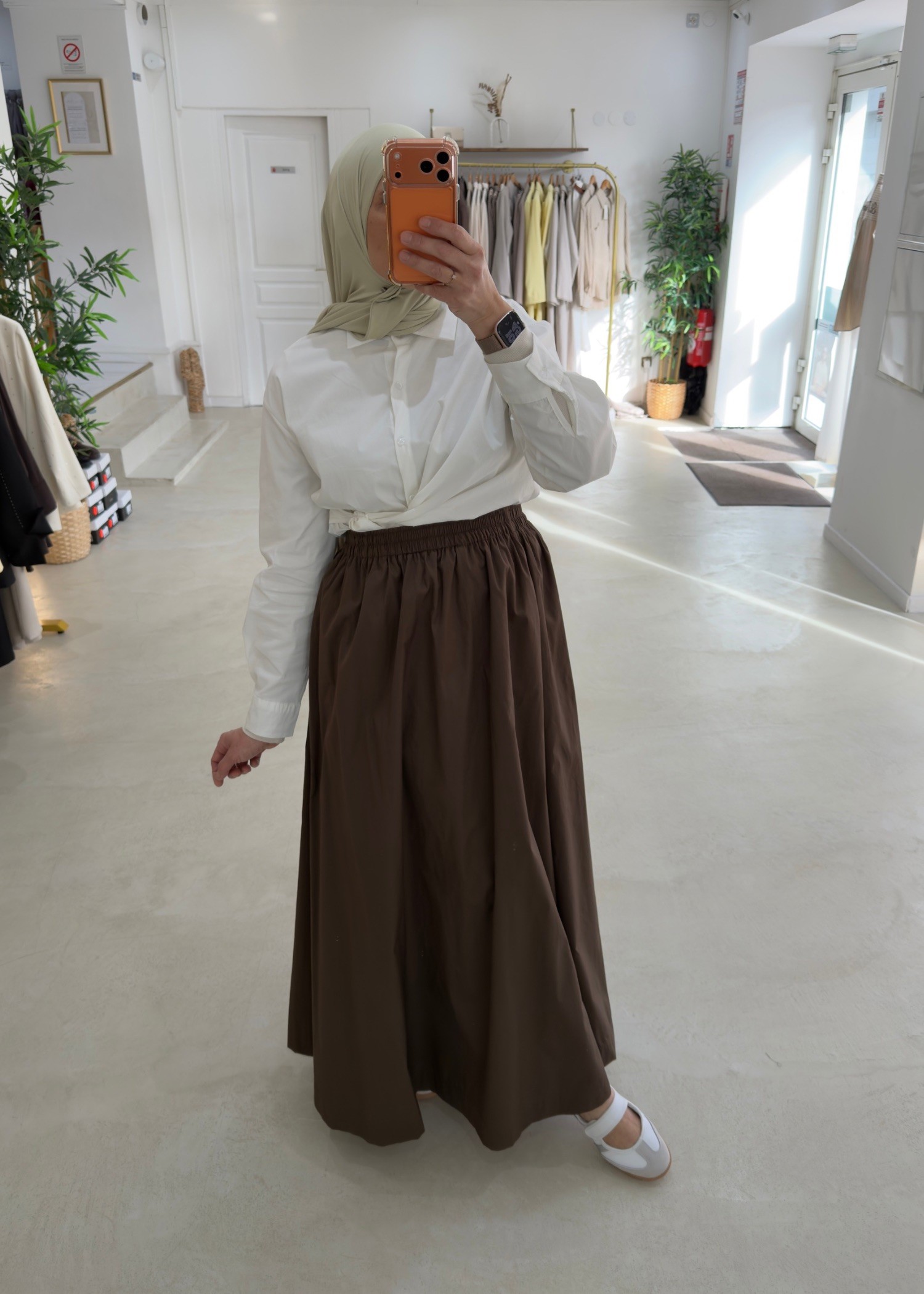 Jupe signature chocolat