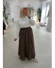 Jupe signature chocolat