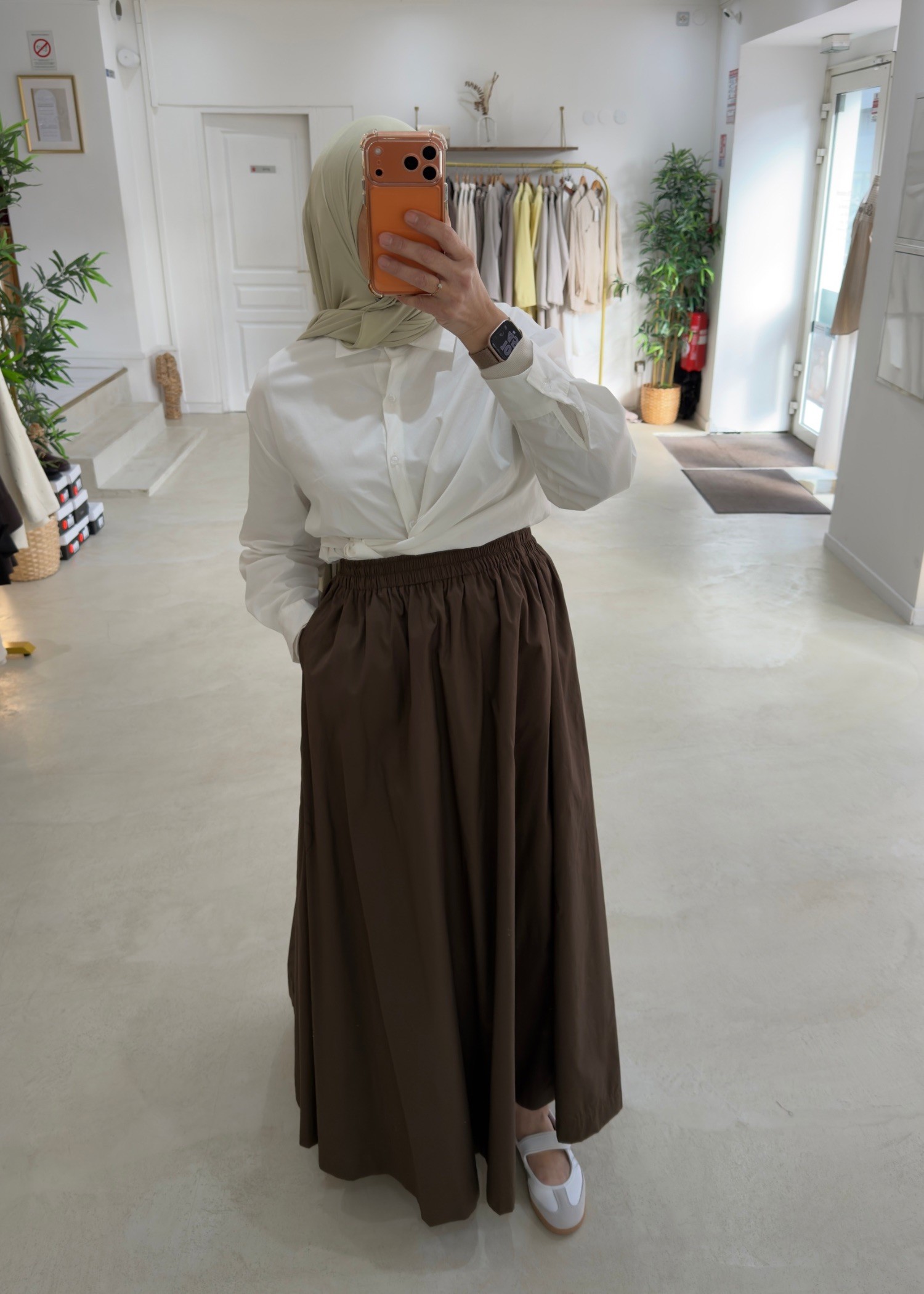 Jupe signature chocolat