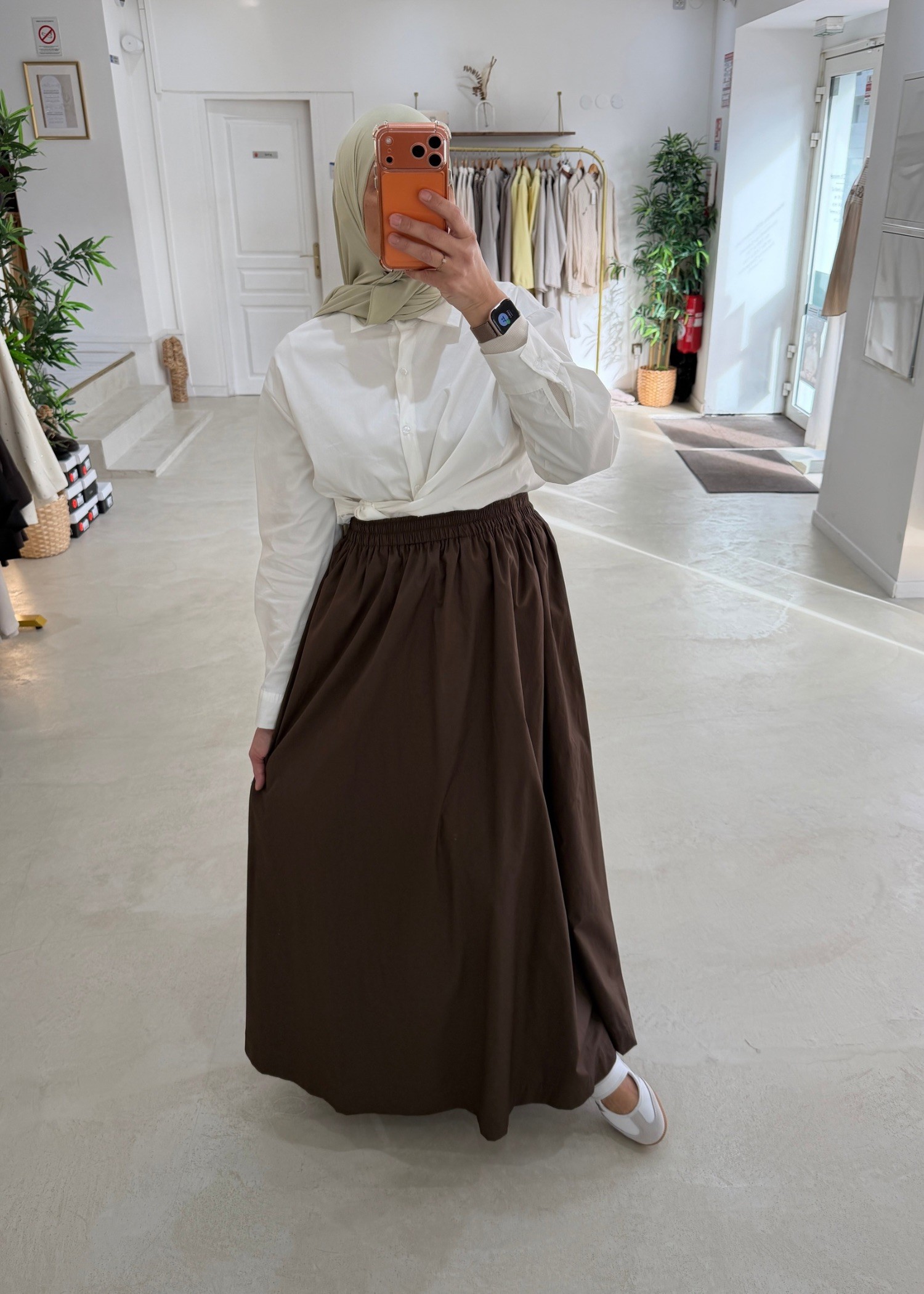 Jupe signature chocolat