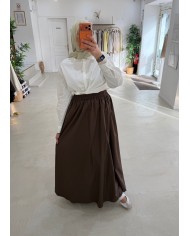 Jupe signature chocolat