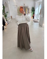 Jupe signature taupe