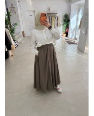 Jupe signature taupe