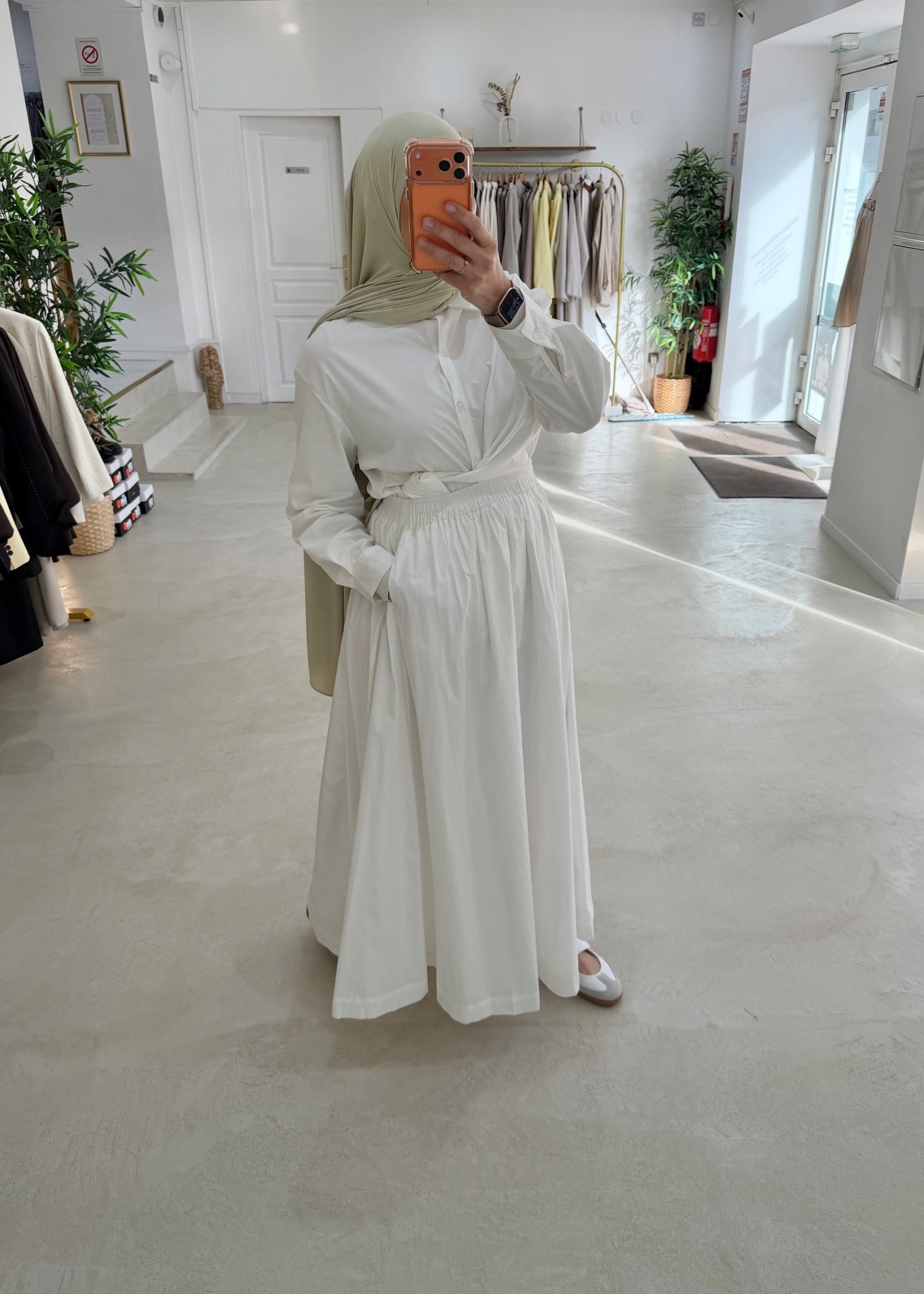 Jupe signature blanche