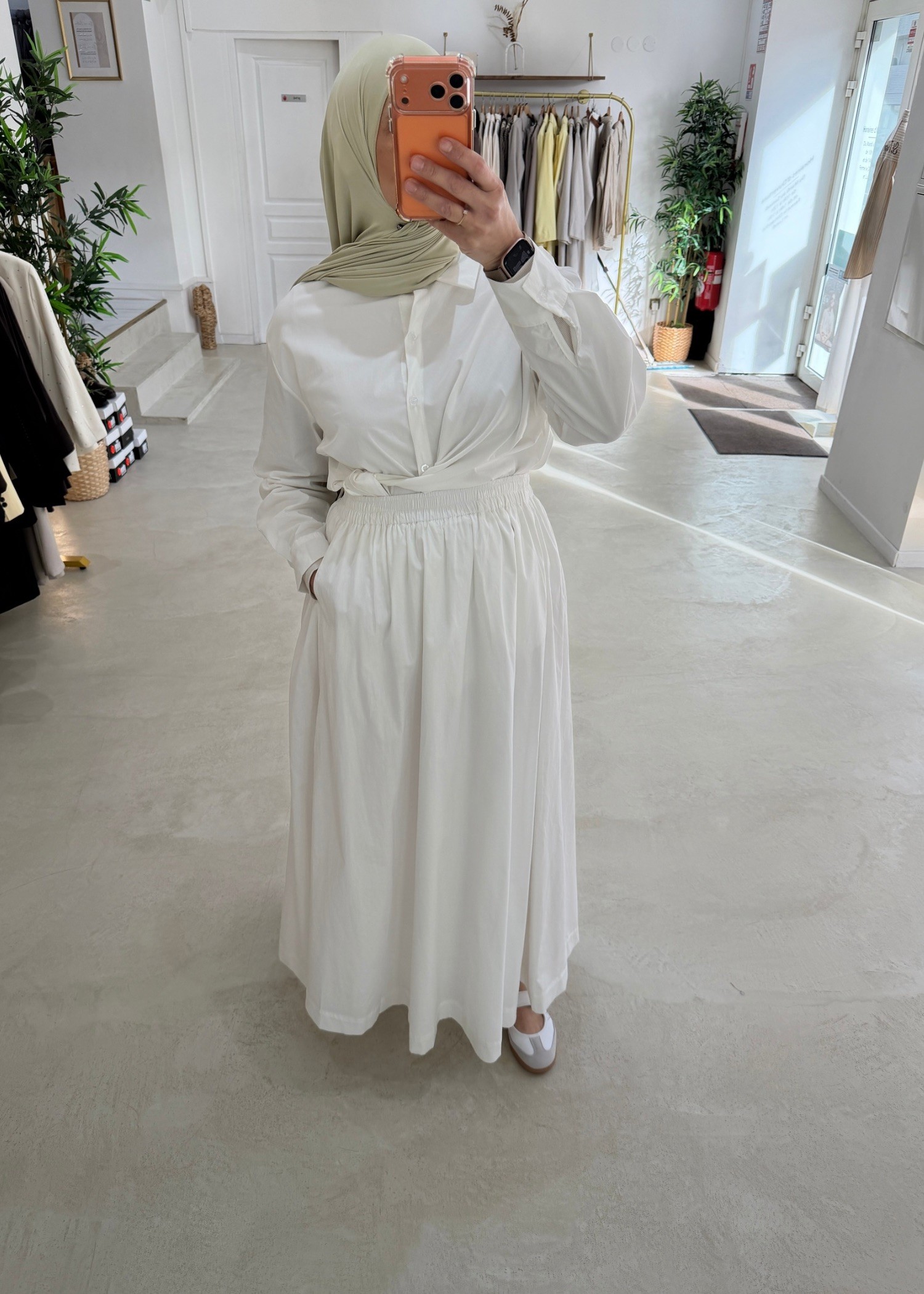 Jupe signature blanche