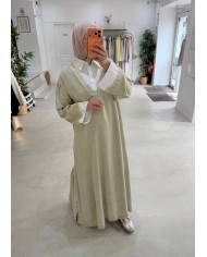 Robe Duala vert kaki clair