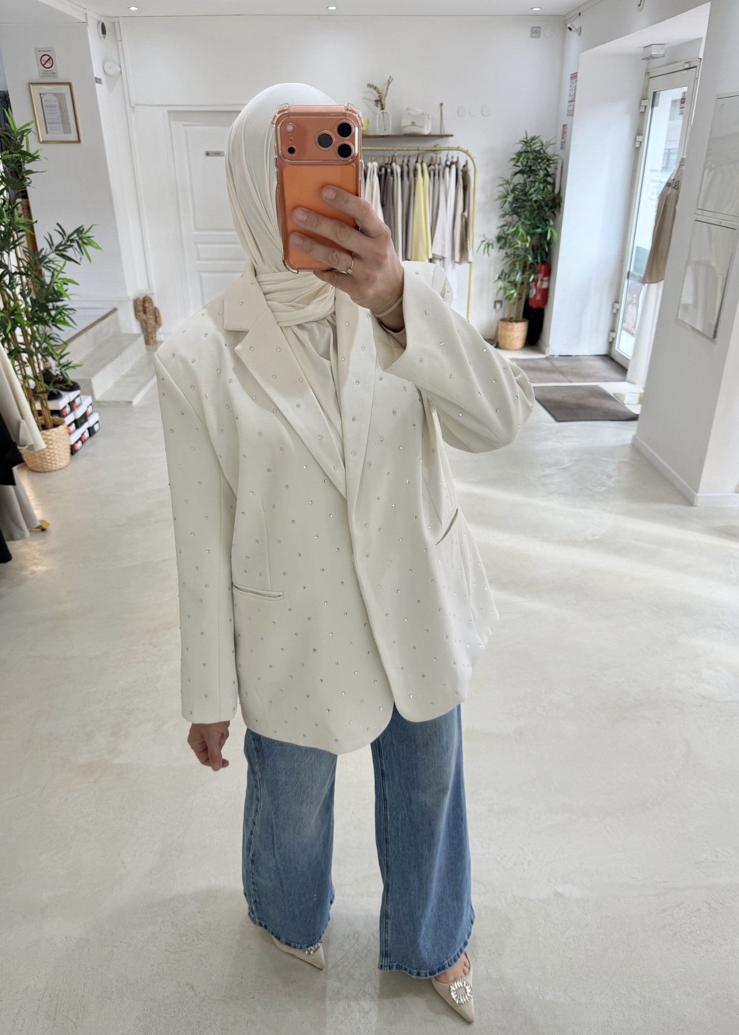 Blazer Aura blanc cassé