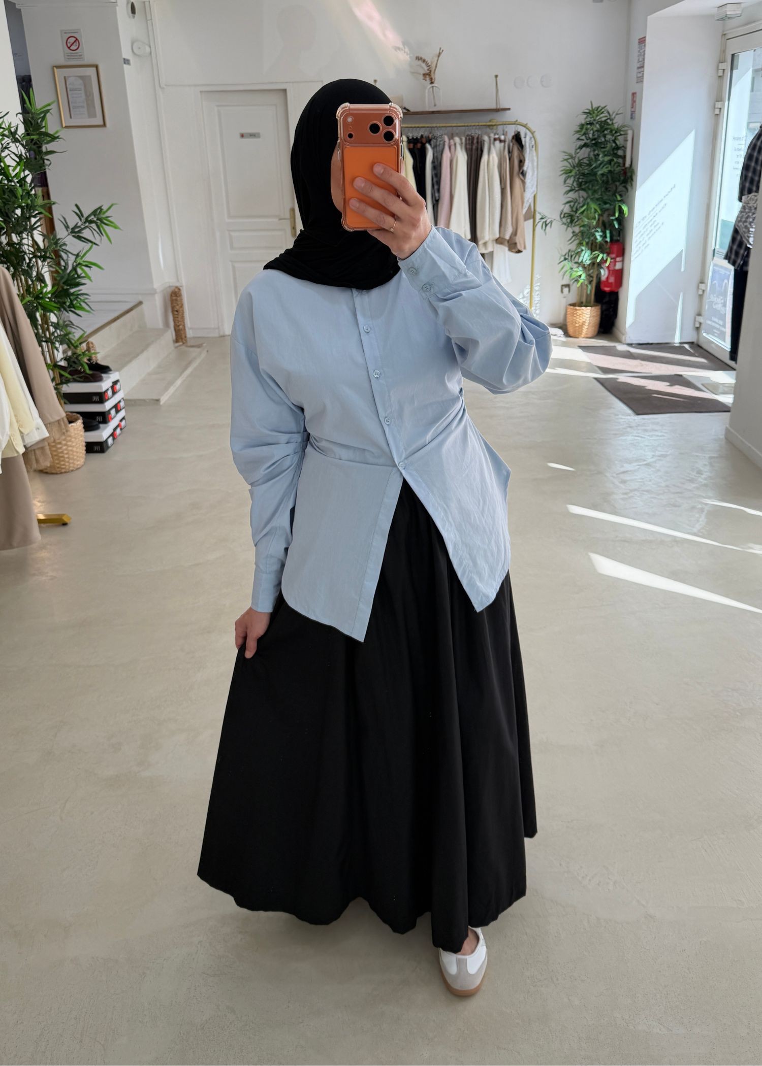 Chemise sculptée bleu