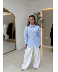 Chemise sculptée bleu