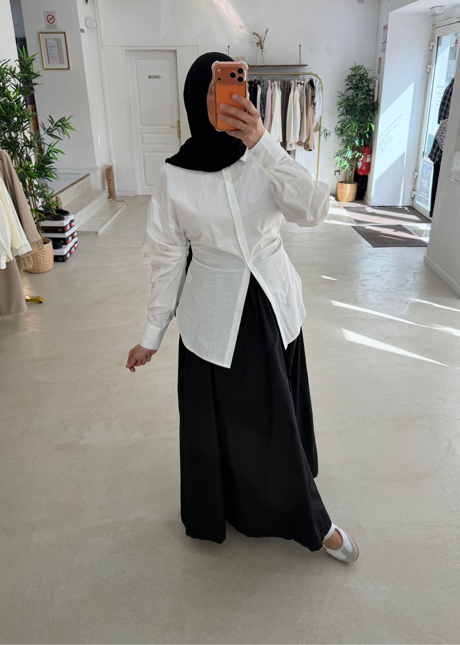 Chemise sculptée blanche