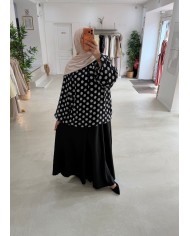 Blouse noir à pois