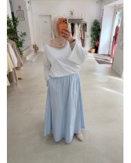 Jupe signature bleu ciel