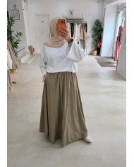 Jupe signature taupe clair