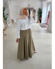 Jupe signature taupe clair