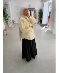 Chemise cravate jaune