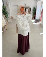 Chemise cravate blanche