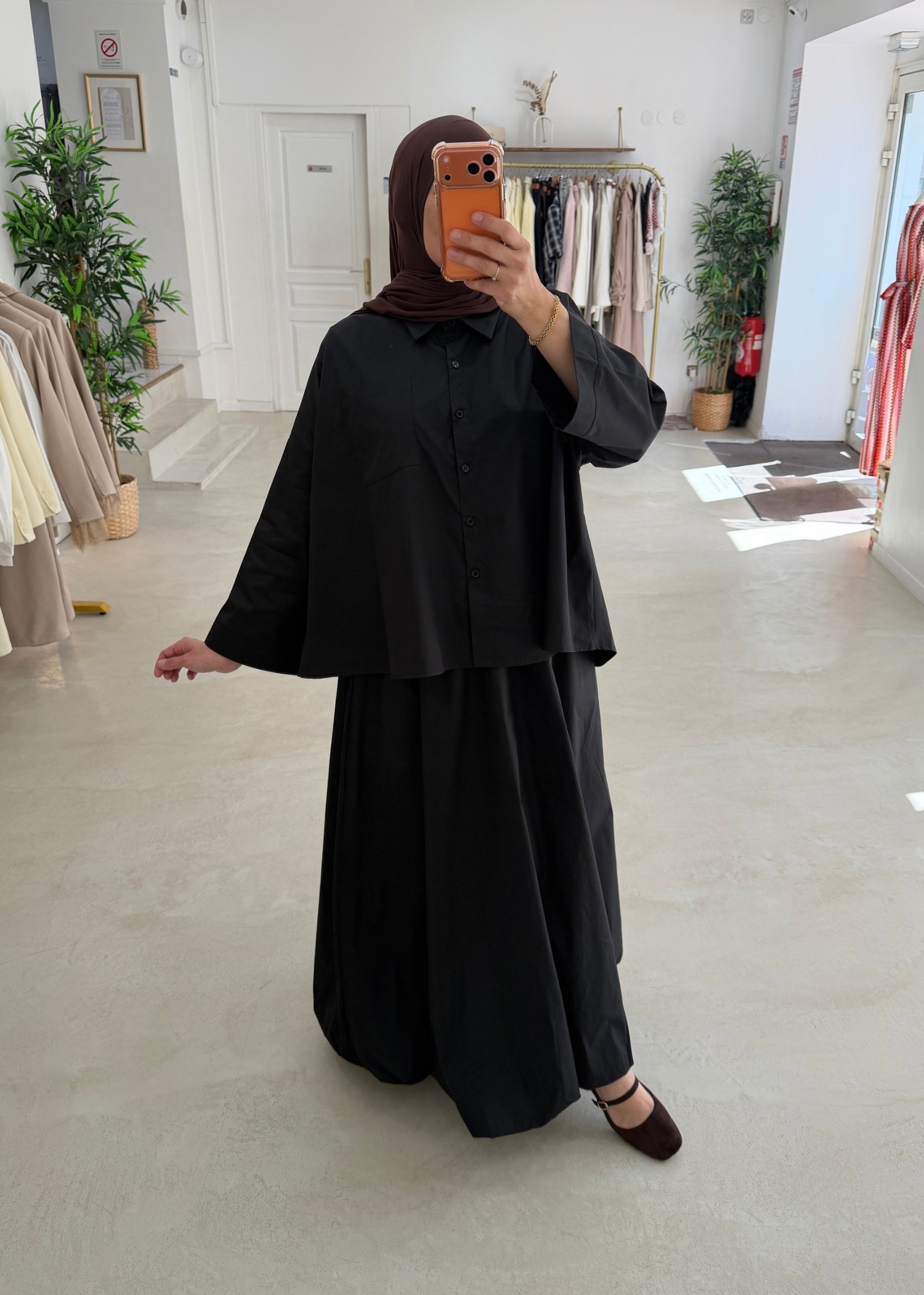 Ensemble jupe ballon noir