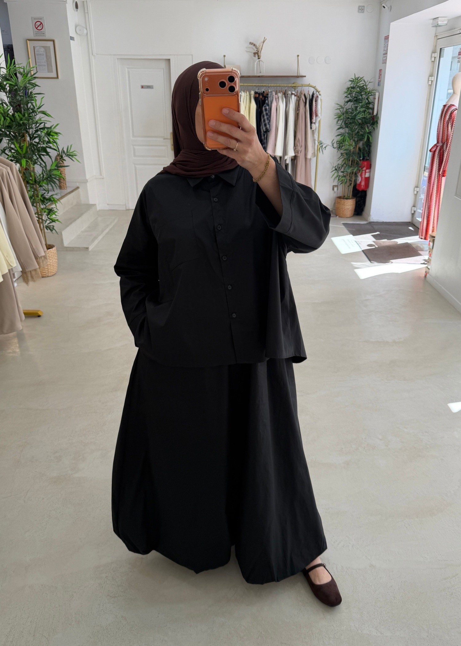 Ensemble jupe ballon noir