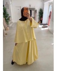 Ensemble jupe ballon jaune