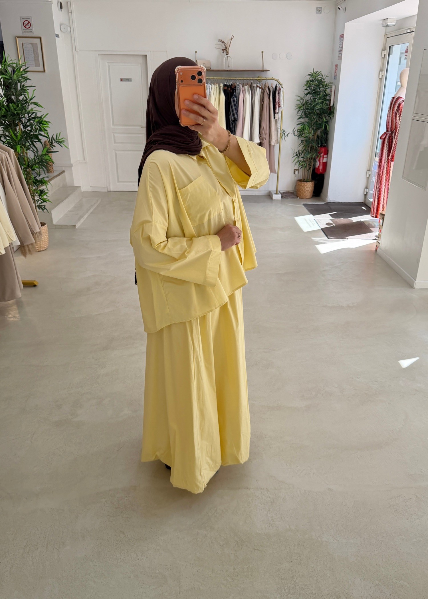 Ensemble jupe ballon jaune