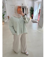 chemise oversize vert d'eau