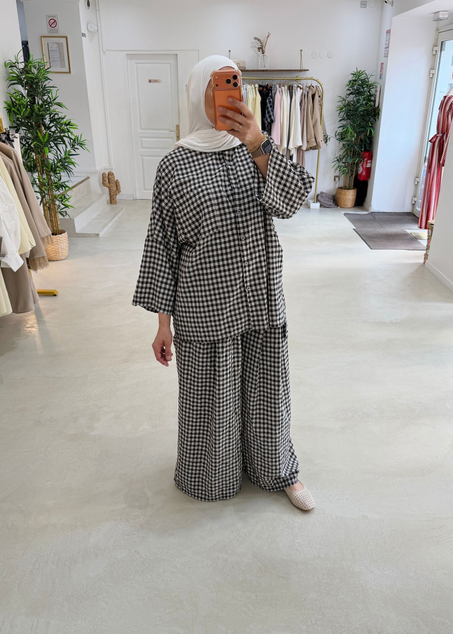 Ensemble vichy choco