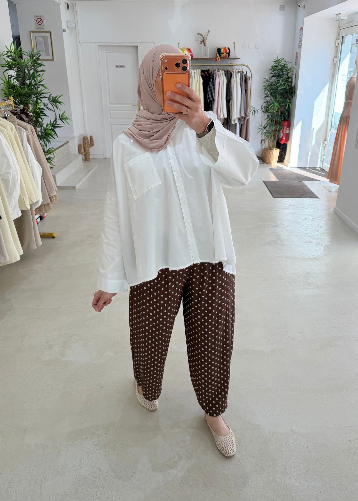 Pantalon à pois choco cheville