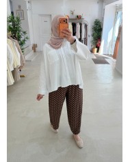 Pantalon à pois choco cheville