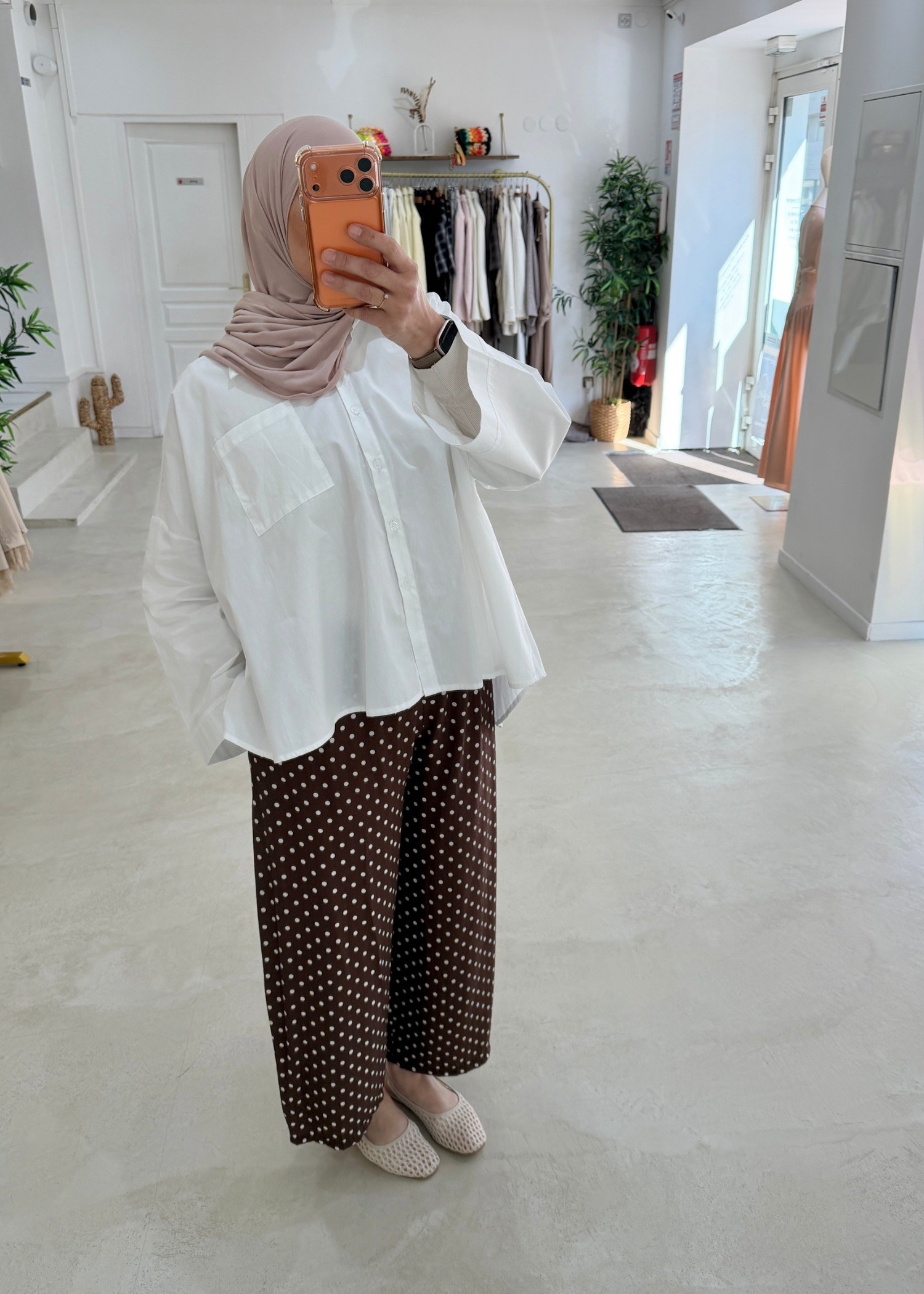 Pantalon à pois choco cheville