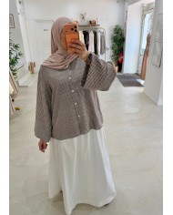 Chemise vichy chocolat