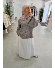 Chemise vichy chocolat