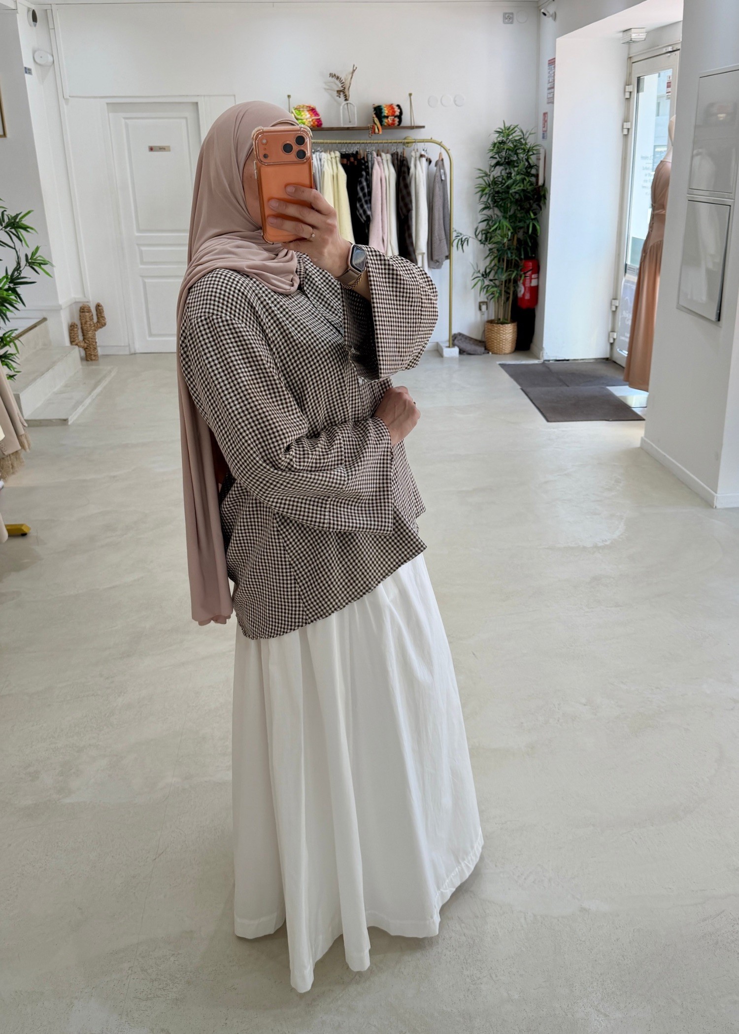 Chemise vichy chocolat