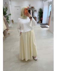 Jupe signature blanc beurre