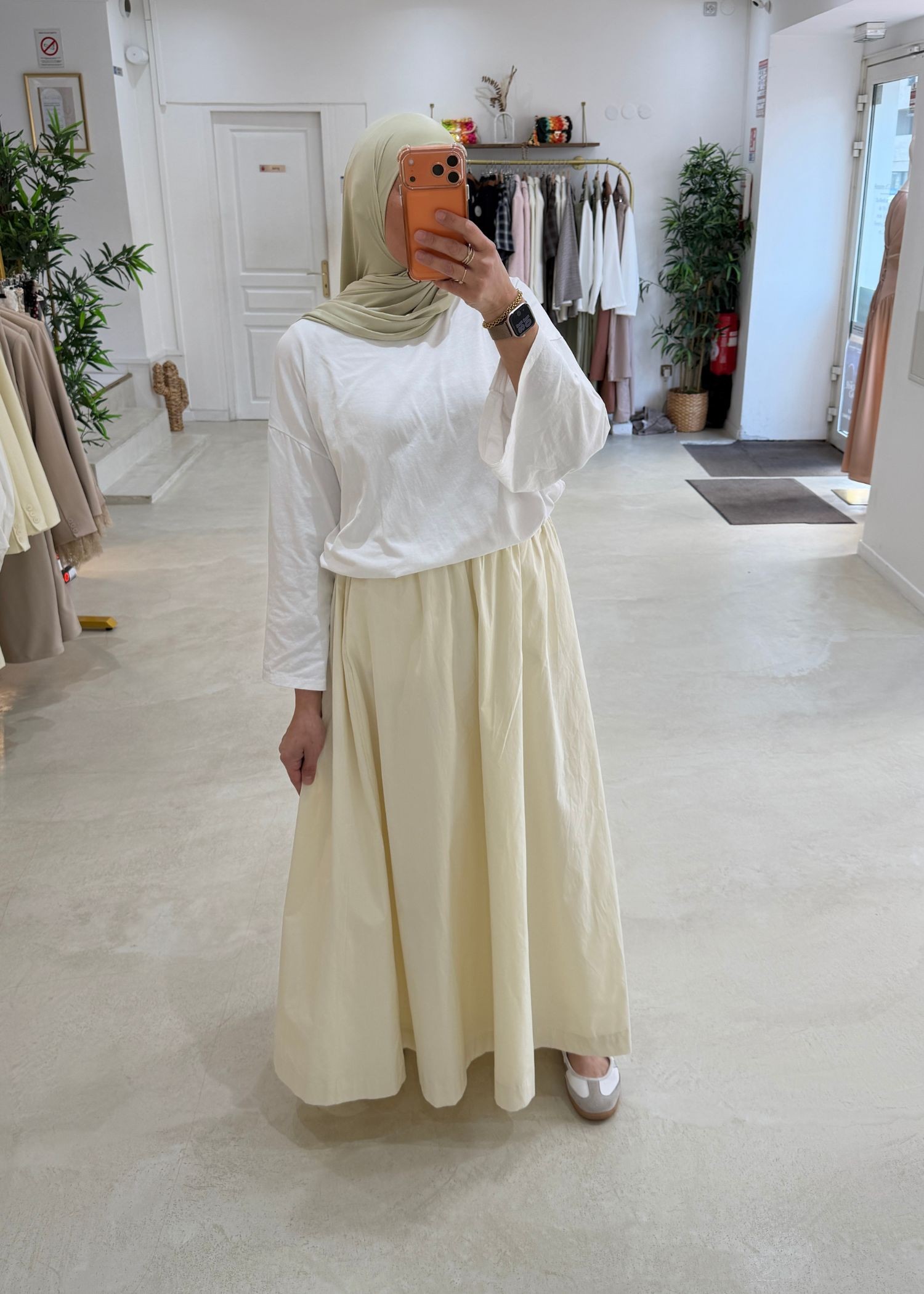 Jupe signature blanc beurre
